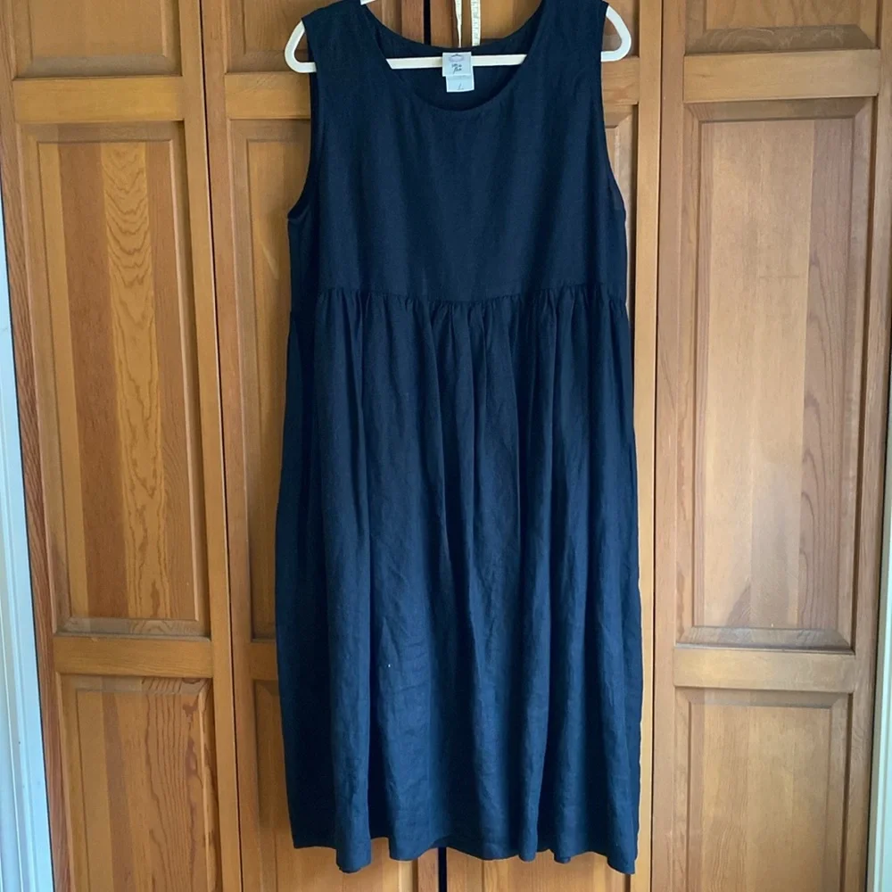 Son de Flore Black Linen Dress - Picture 4 of 6